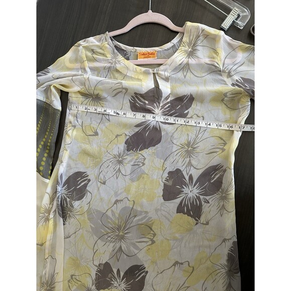 Sobia Zuha Original Sheer Dress Pakistani Designer Slit Leg Sheer Summer Unique - Picture 5 of 8